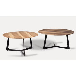 Table ronde bois et pieds métal